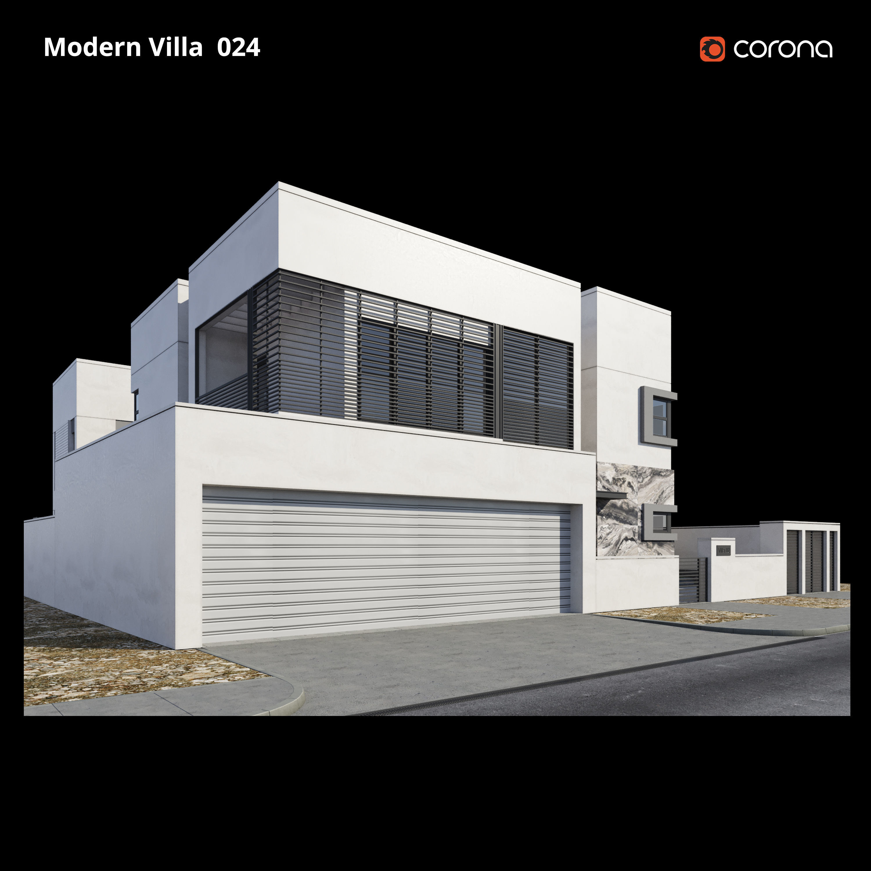 Modern Villa Design 024 3D model_2