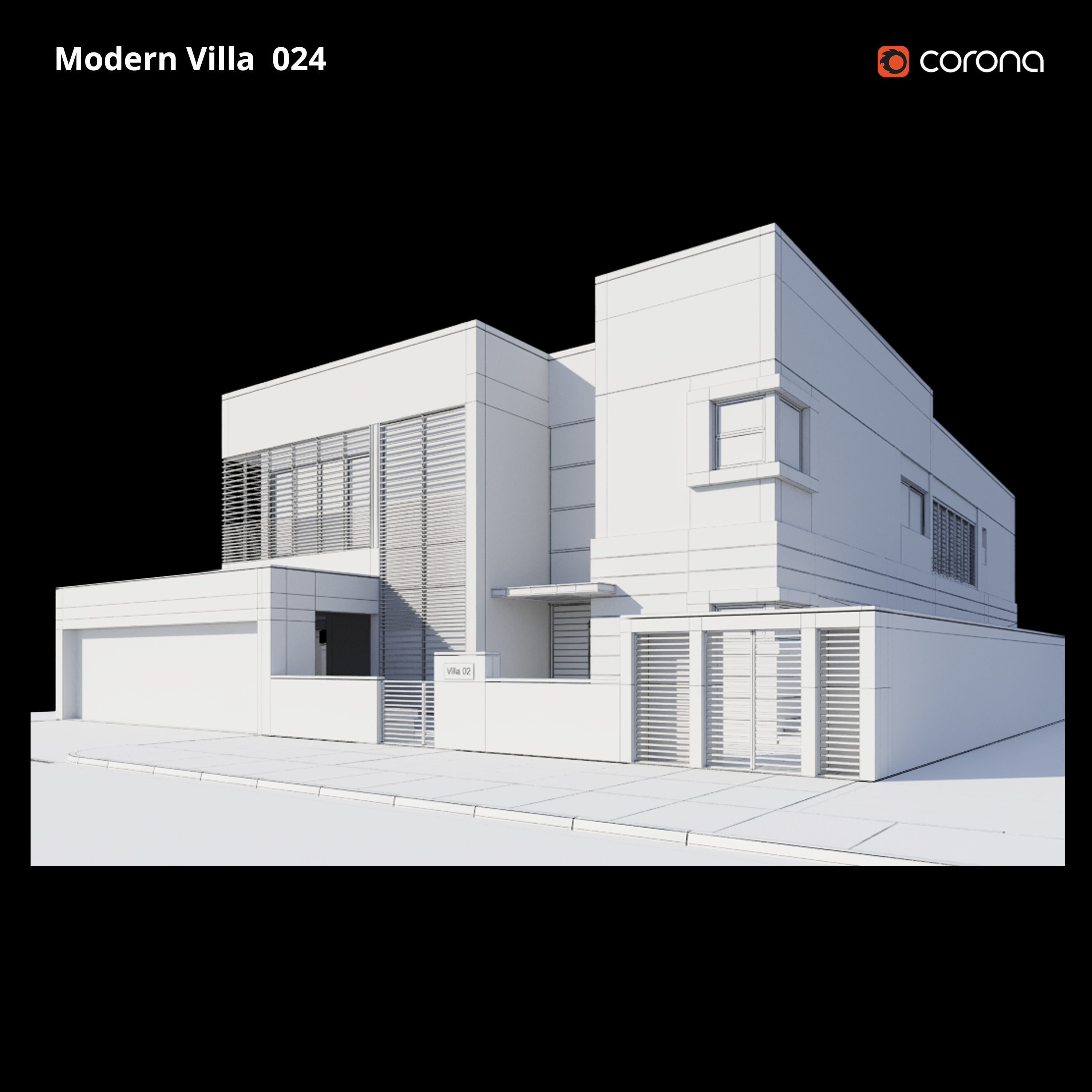 Modern Villa Design 024 3D model_6