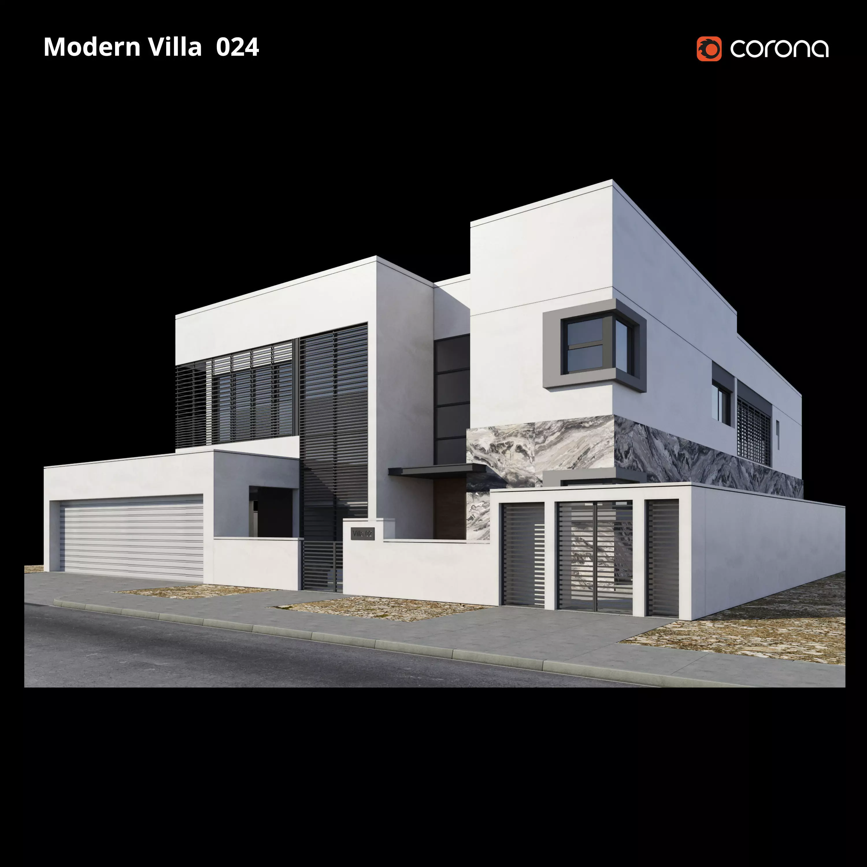Modern Villa Design 024 3D model_0