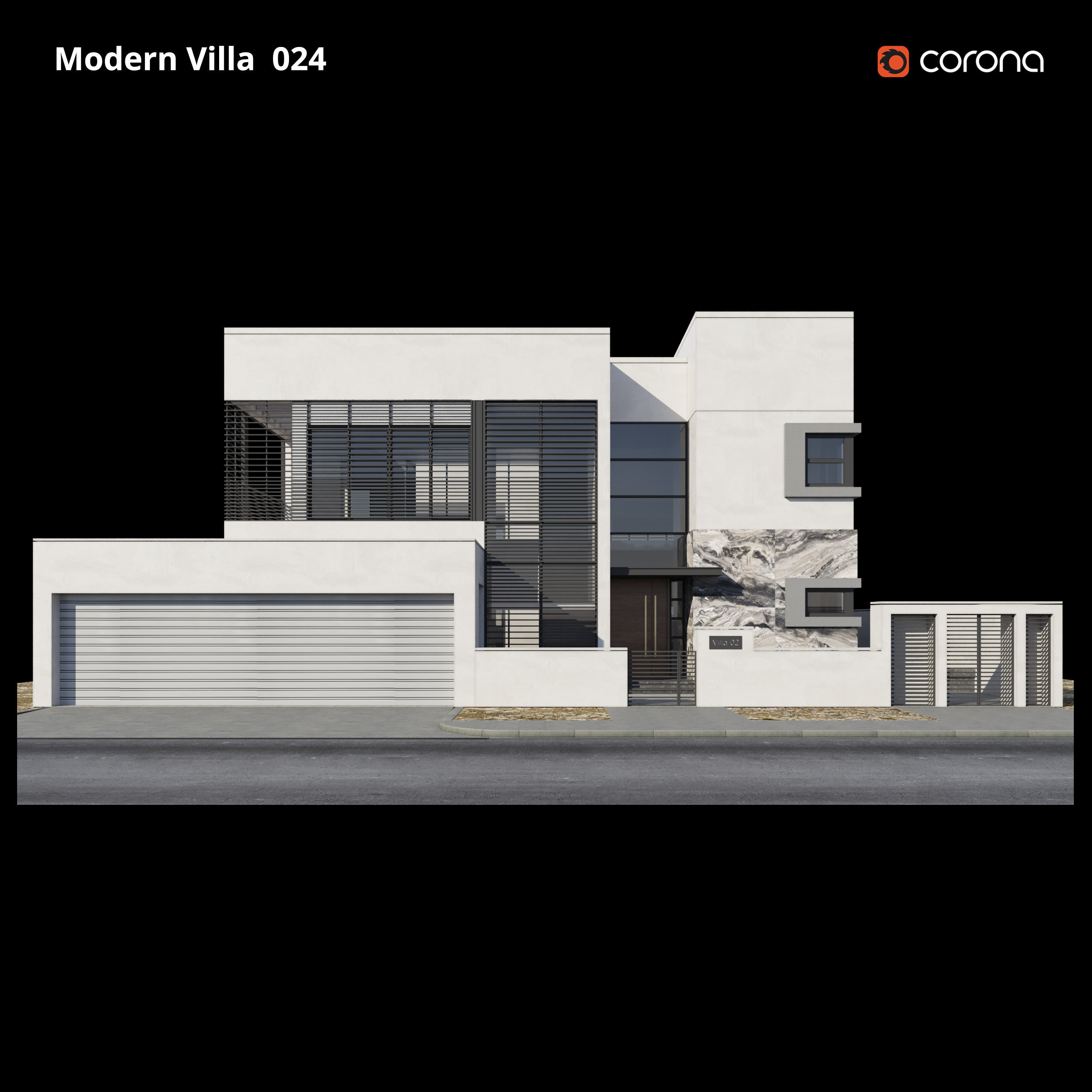 Modern Villa Design 024 3D model_1