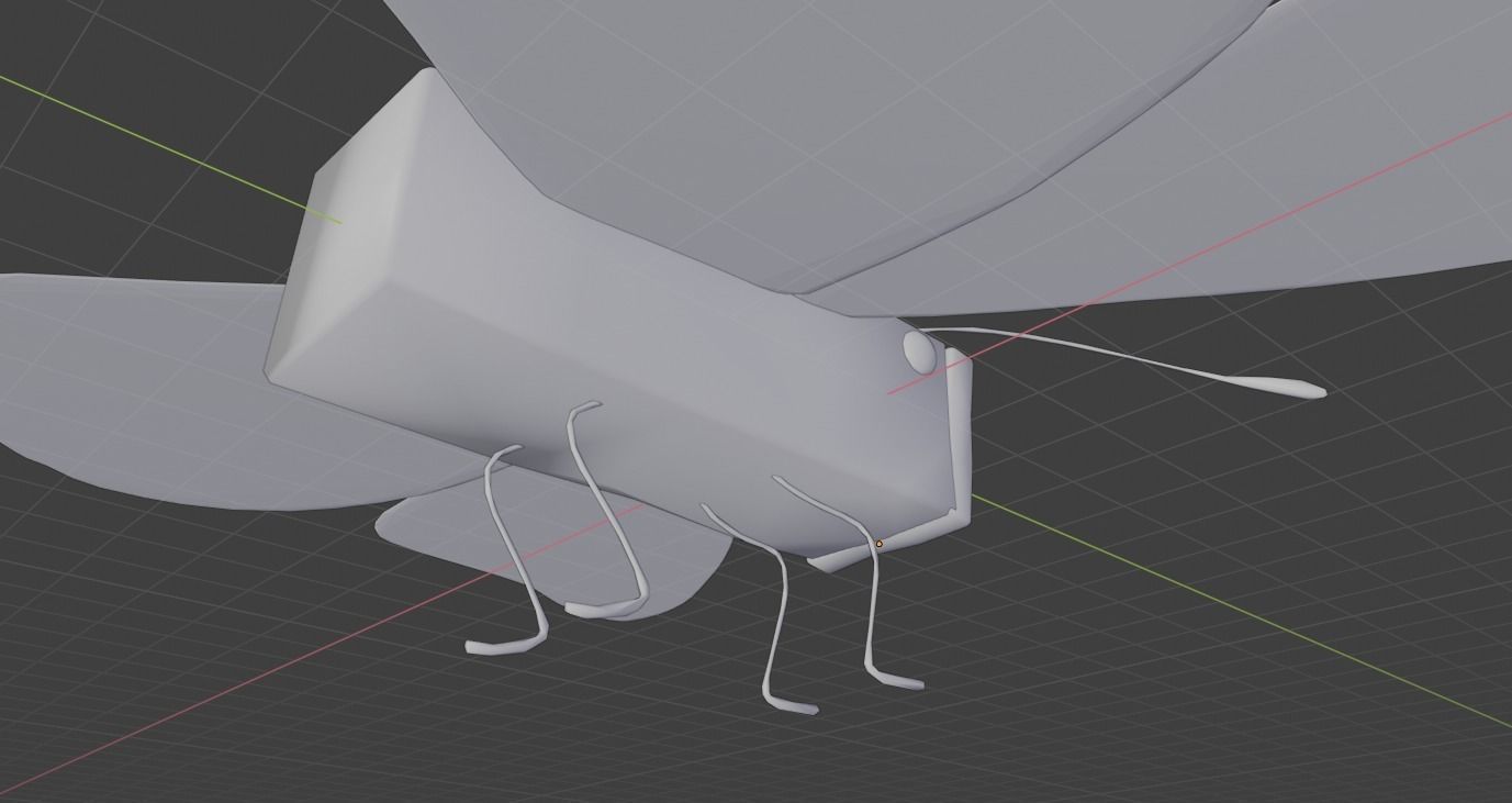 Butterfly monarch 3D model_5