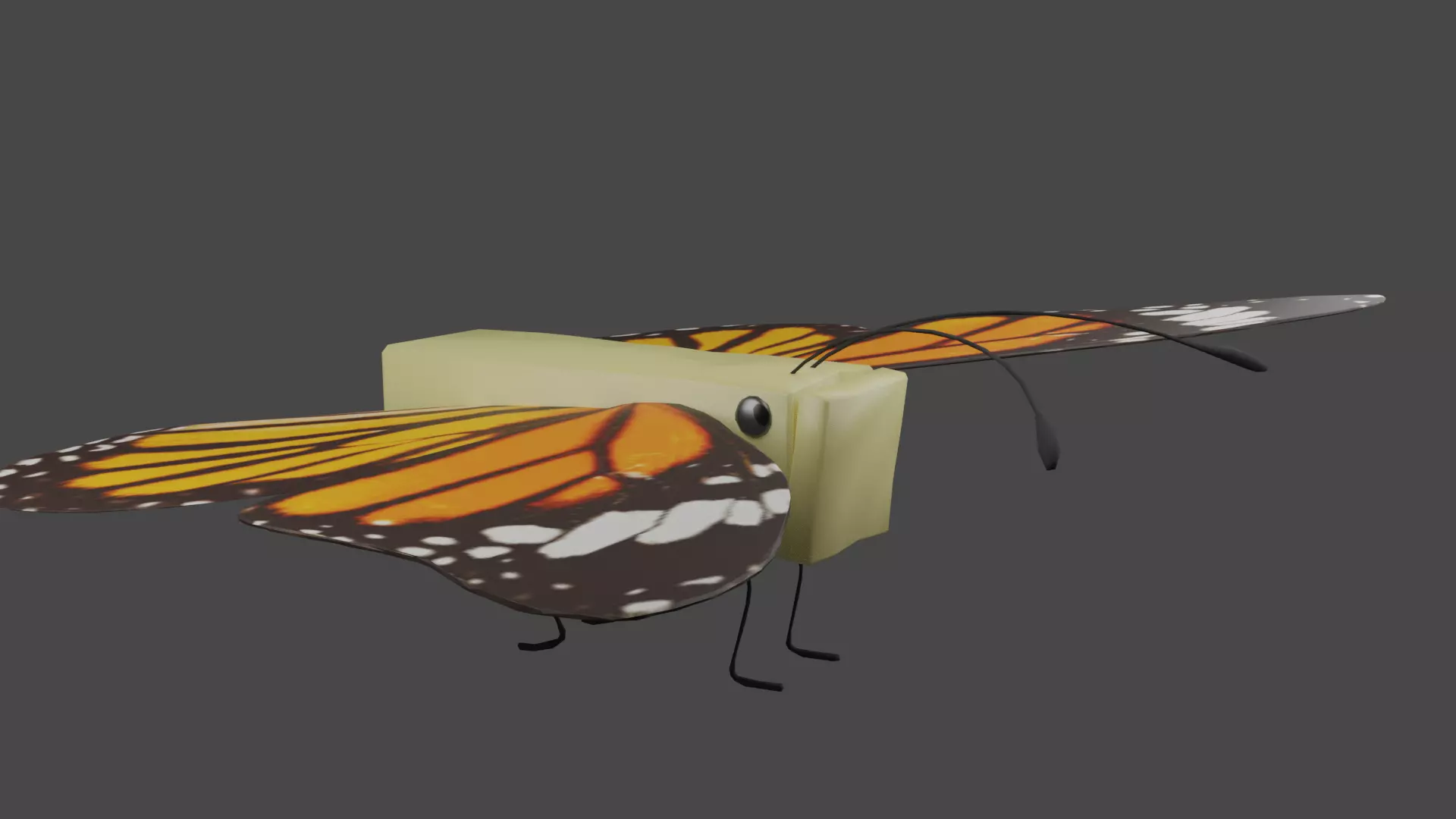Butterfly monarch 3D model_0