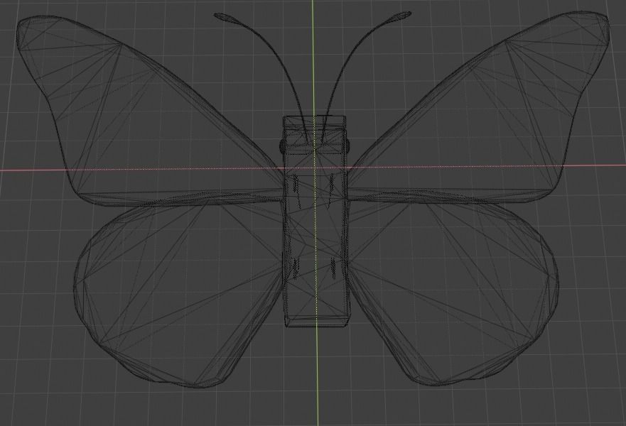 Butterfly monarch 3D model_3