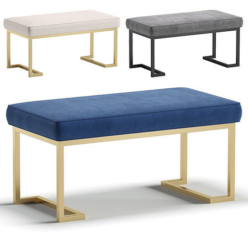 Bench RICHMOND by Cazarina Interiors 3 Colors Version 3D model