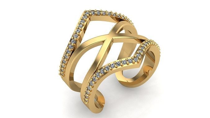 wishbone ring   stl file 3D print model