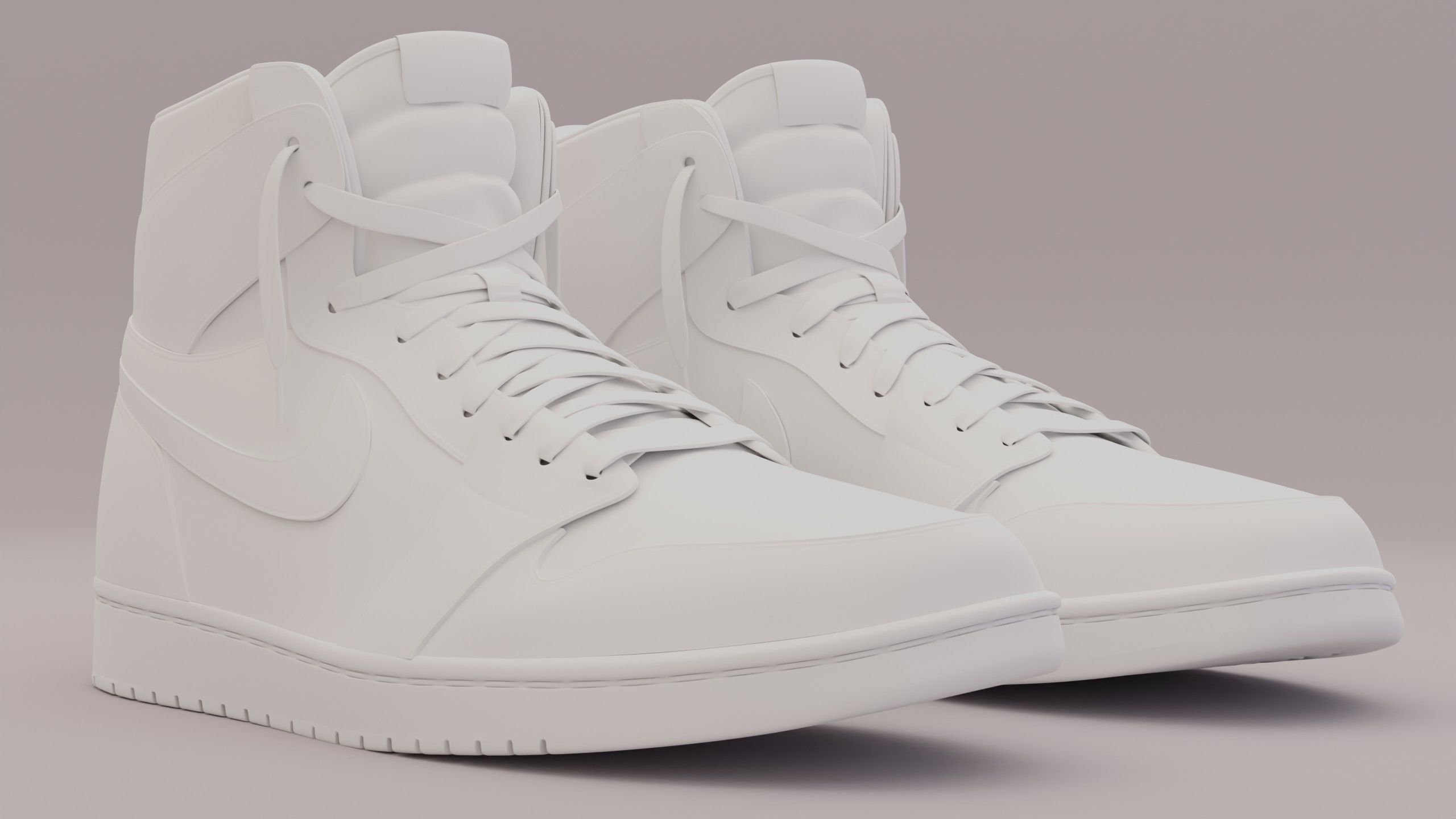 Jordan 1 High OG Patent Bred Low-poly 3D model_25