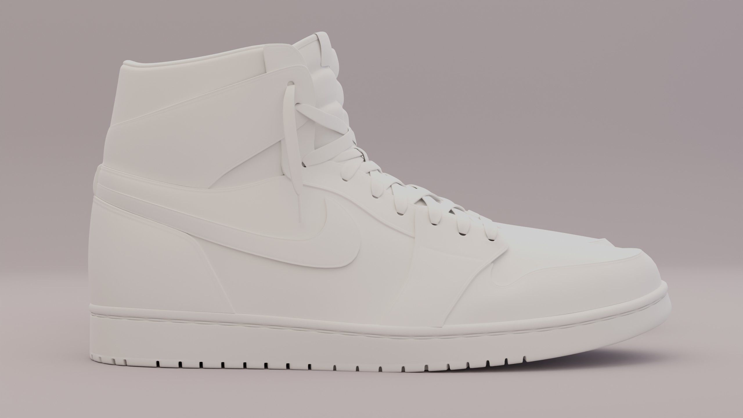 Jordan 1 High OG Patent Bred Low-poly 3D model_30