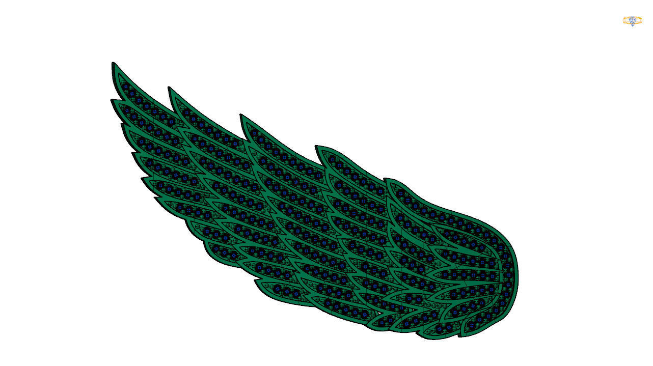 Angel wings ring stl file 3D print model_11