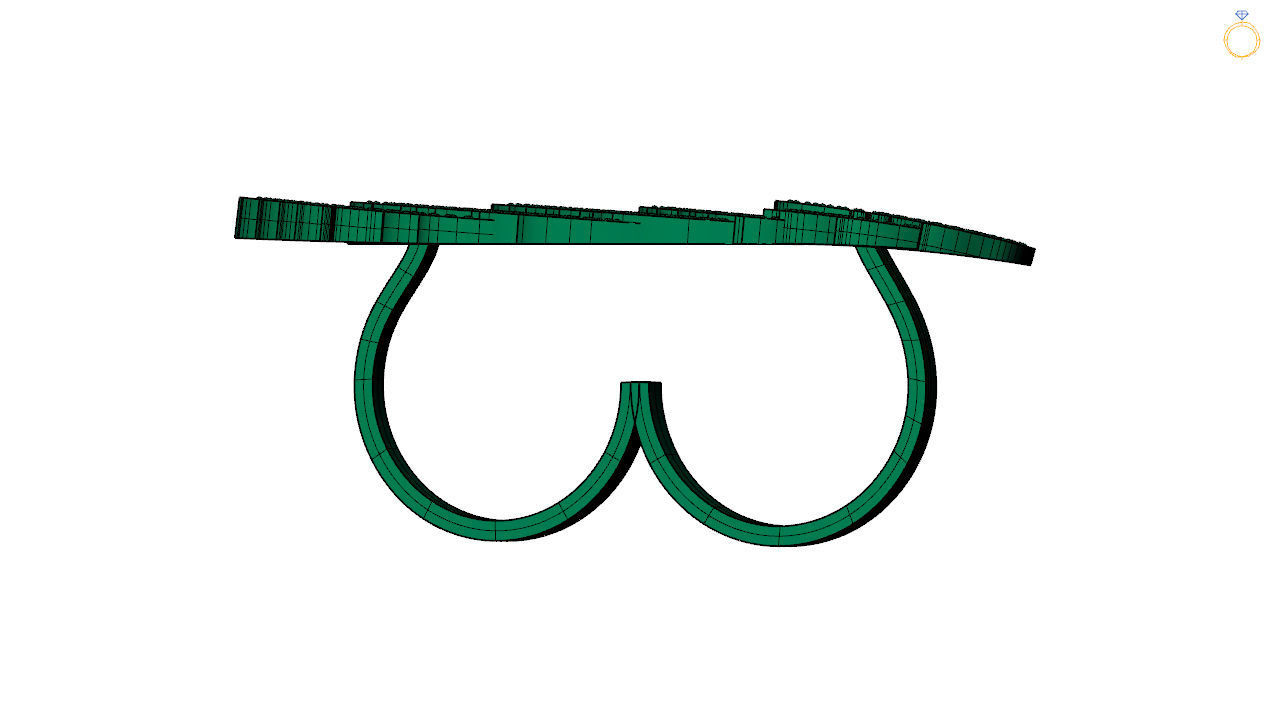 Angel wings ring stl file 3D print model_12