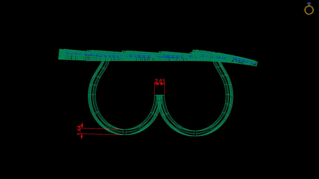 Angel wings ring stl file 3D print model_2