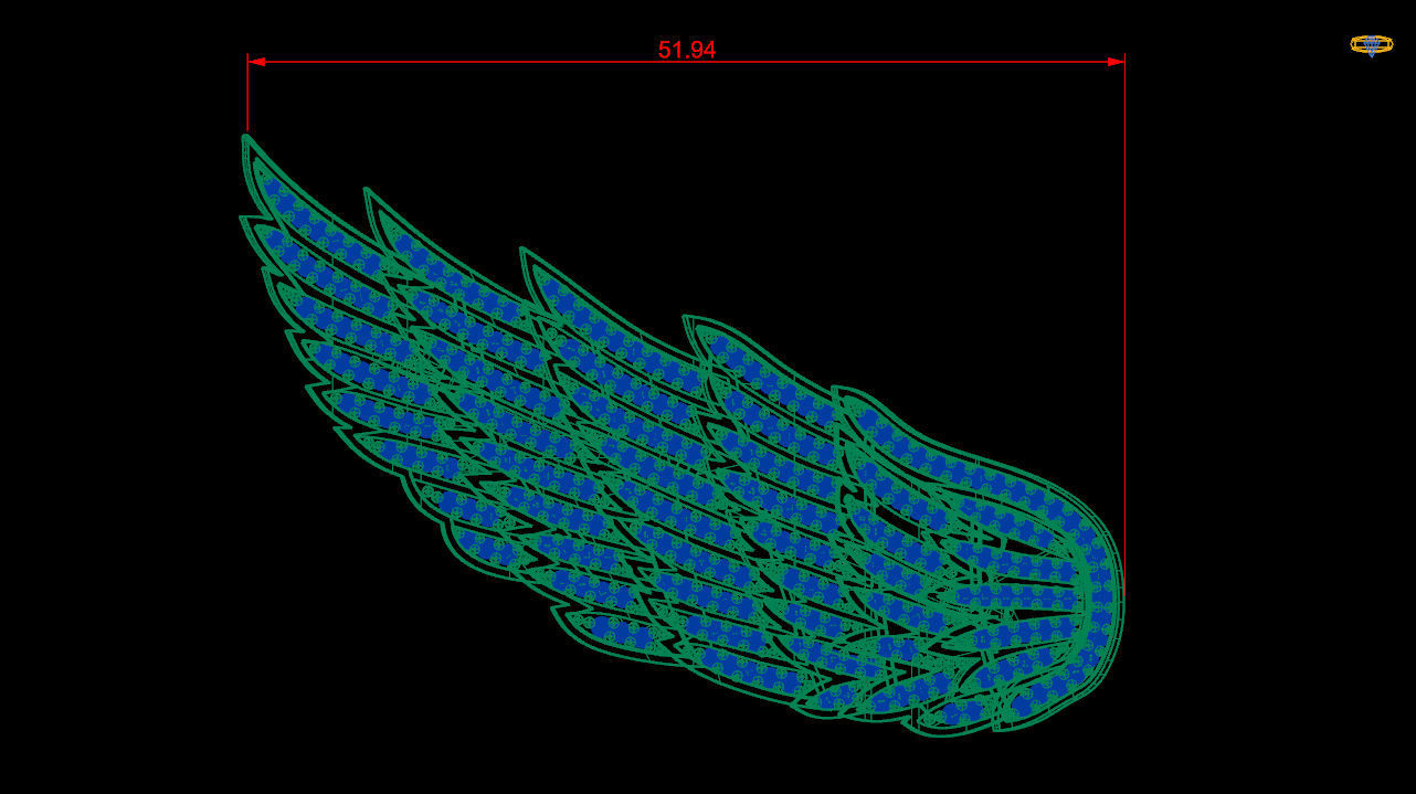 Angel wings ring stl file 3D print model_3