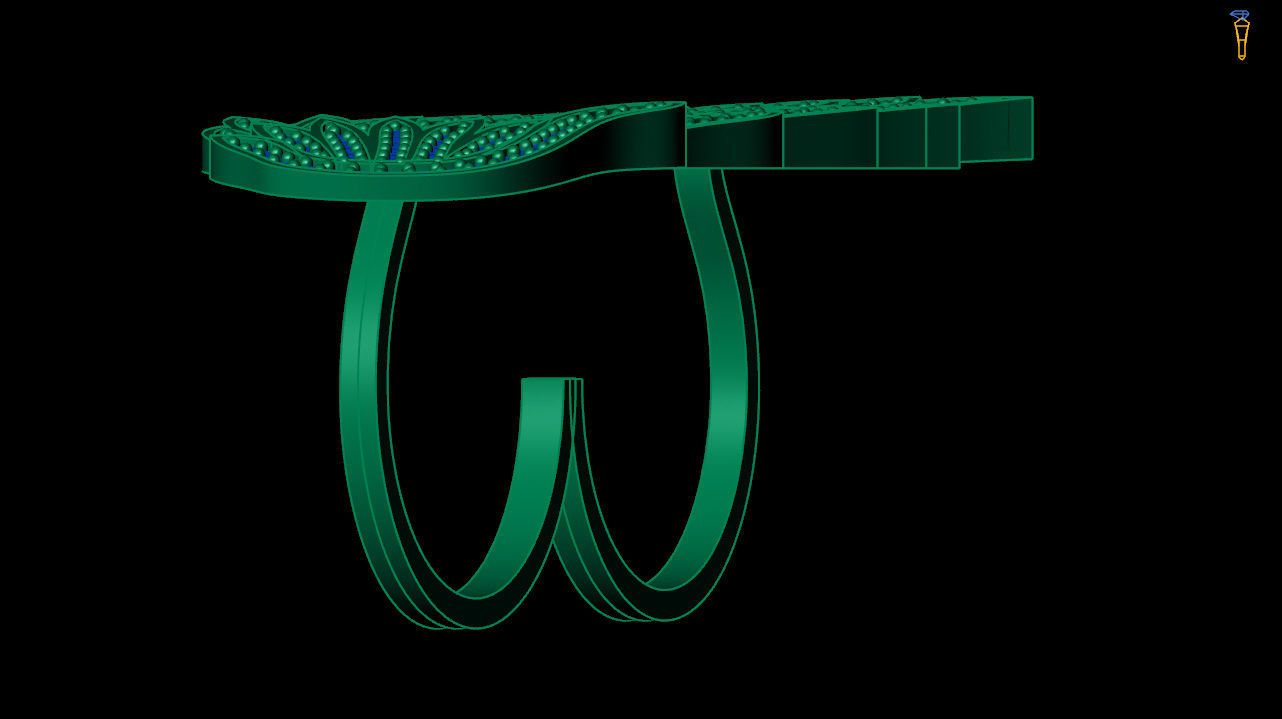 Angel wings ring stl file 3D print model_6