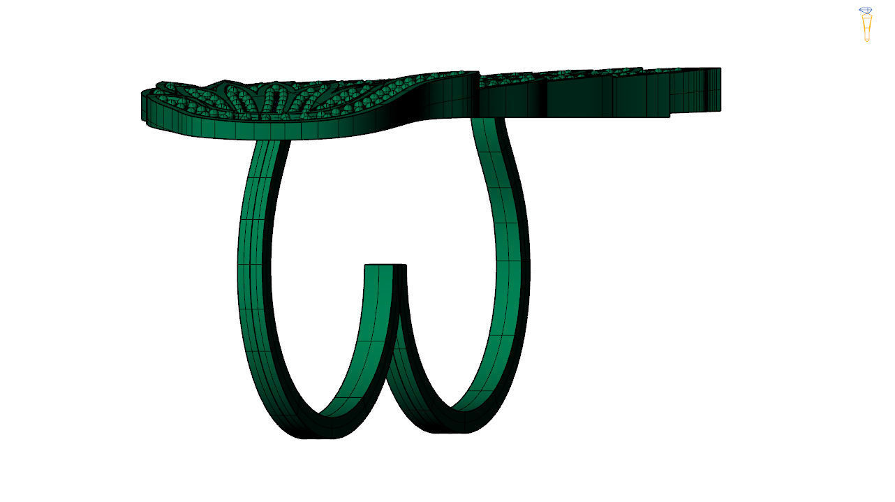 Angel wings ring stl file 3D print model_13