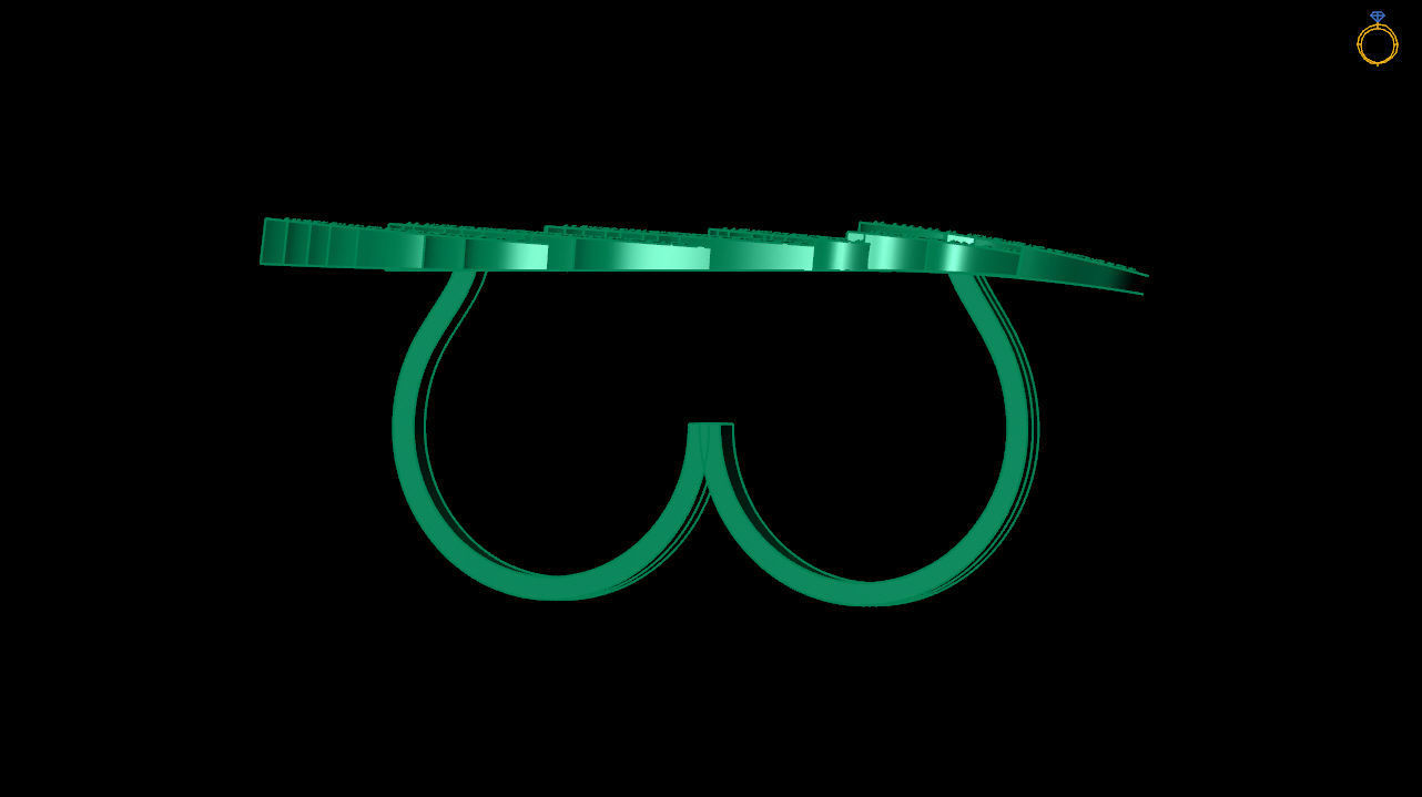 Angel wings ring stl file 3D print model_5