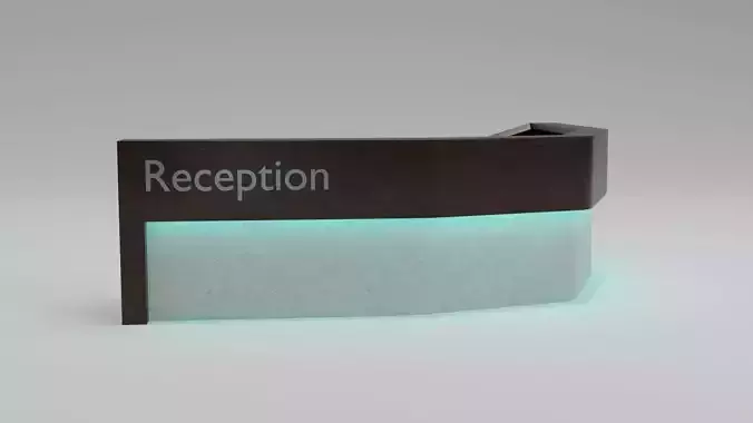 Modern Wooden Reception Desk