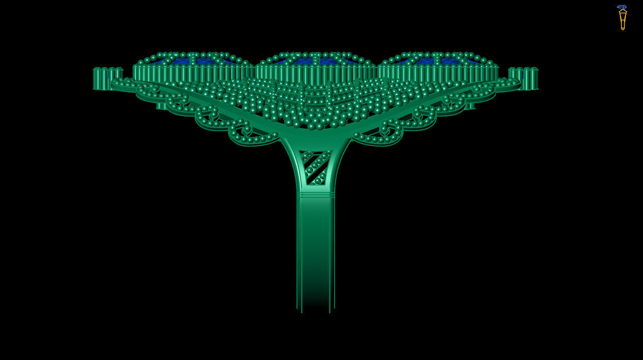 art deco emerald ring   stl file 3D print model_7