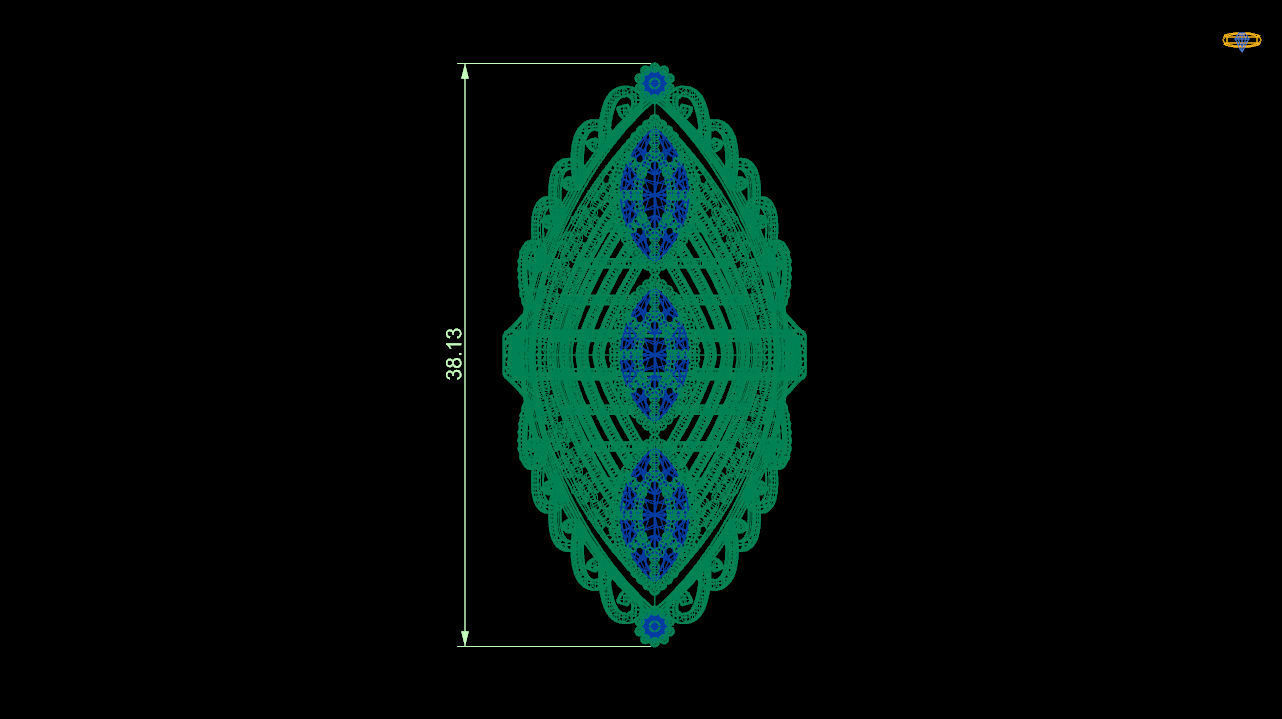 art deco emerald ring   stl file 3D print model_2
