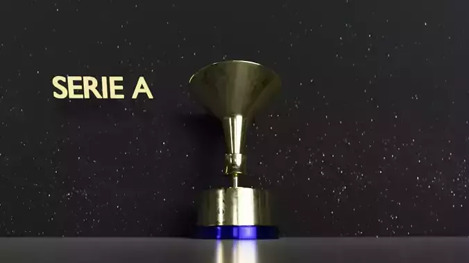 Italian Championship trophy - Scudetto - Serie A Low-poly 3D model