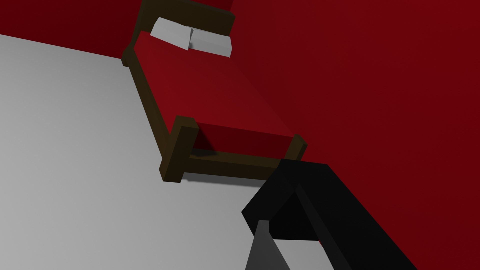 BED ROOM Low-poly 3D model_3