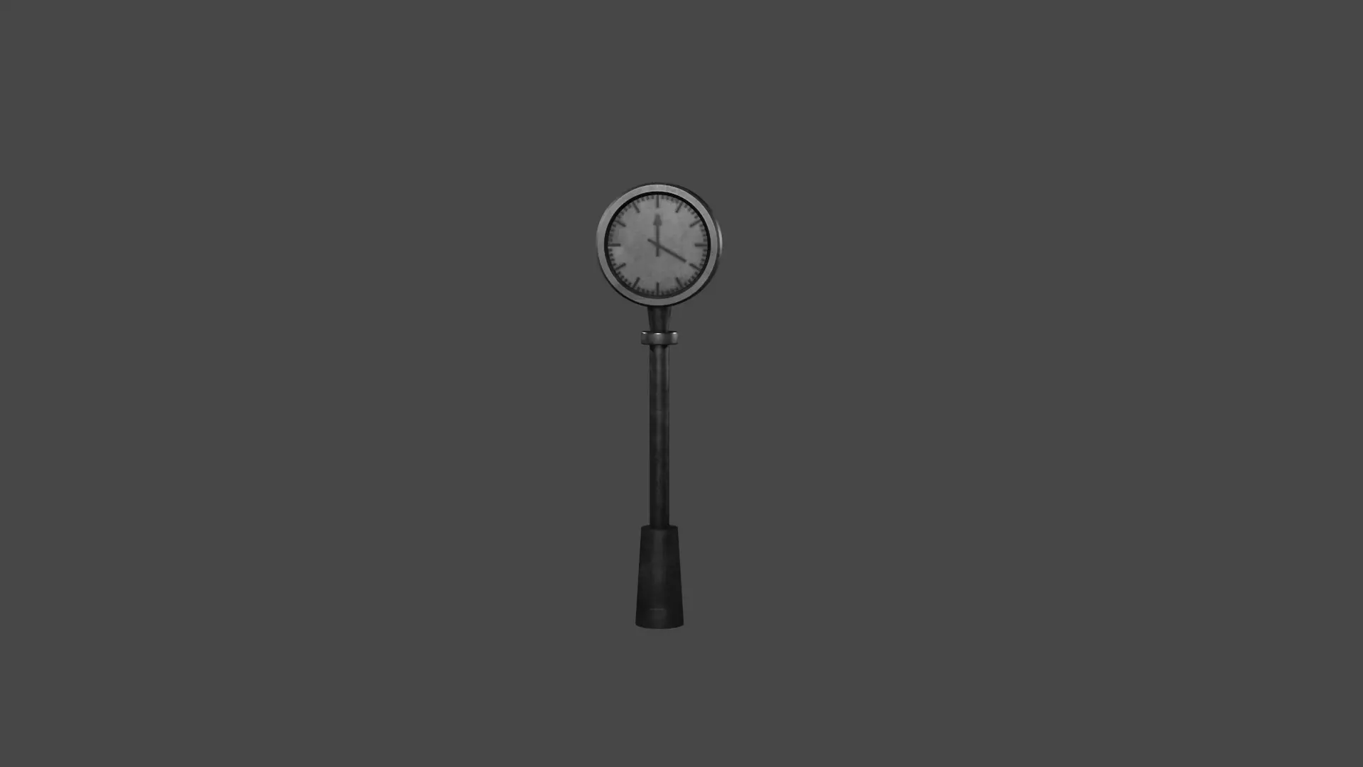 Train Clock Low-poly 3D model_0