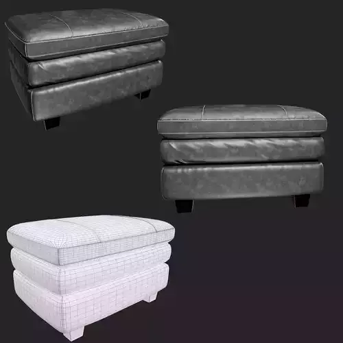 Gleason Chair Ottoman Sofa PBR 3D model 3D model