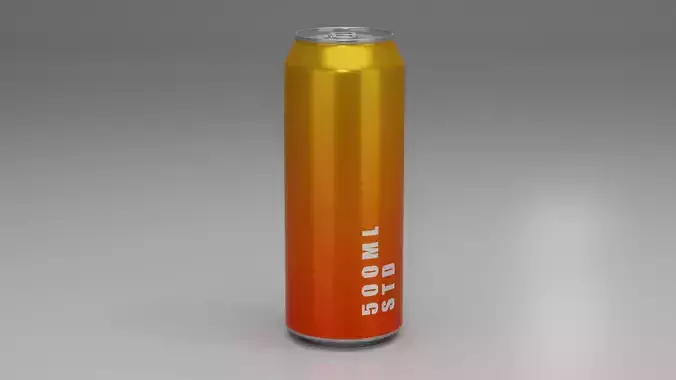 Aluminium Soda Beverage Can 500ml 3D model