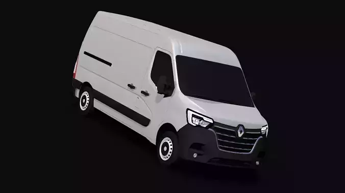 2022 Renault Master Van Low-poly 3D model