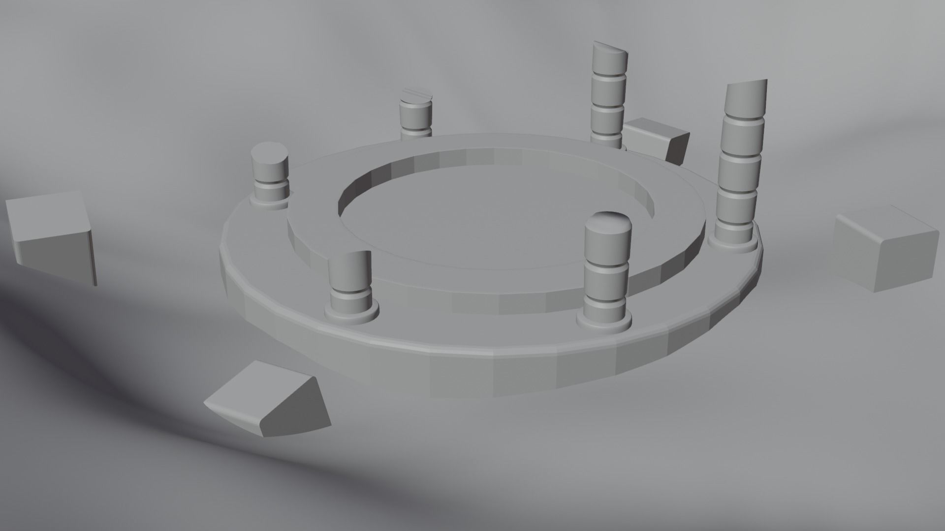 Desert circular structure in 3D model_3
