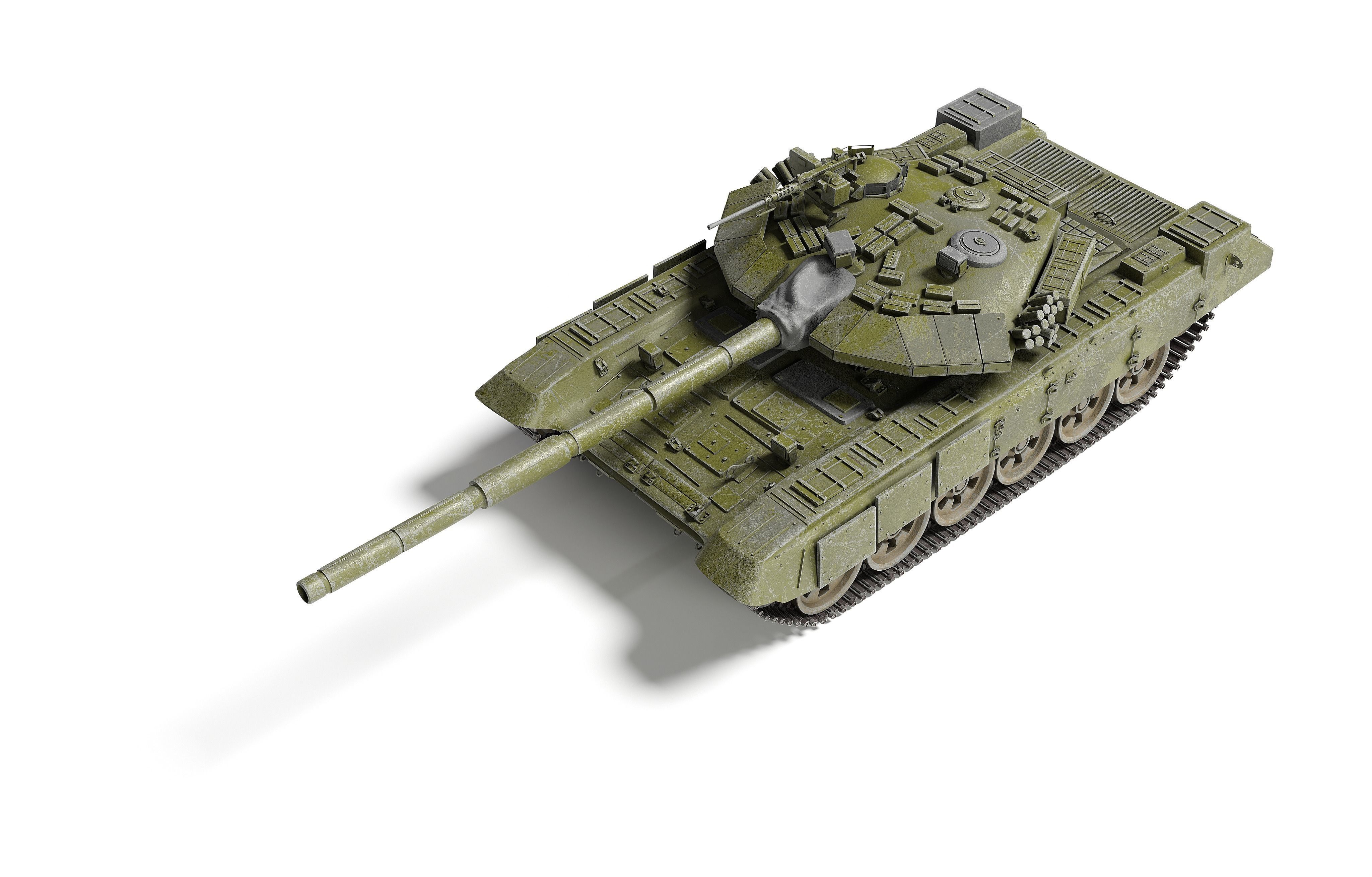 T-90 tank Low-poly 3D model_4