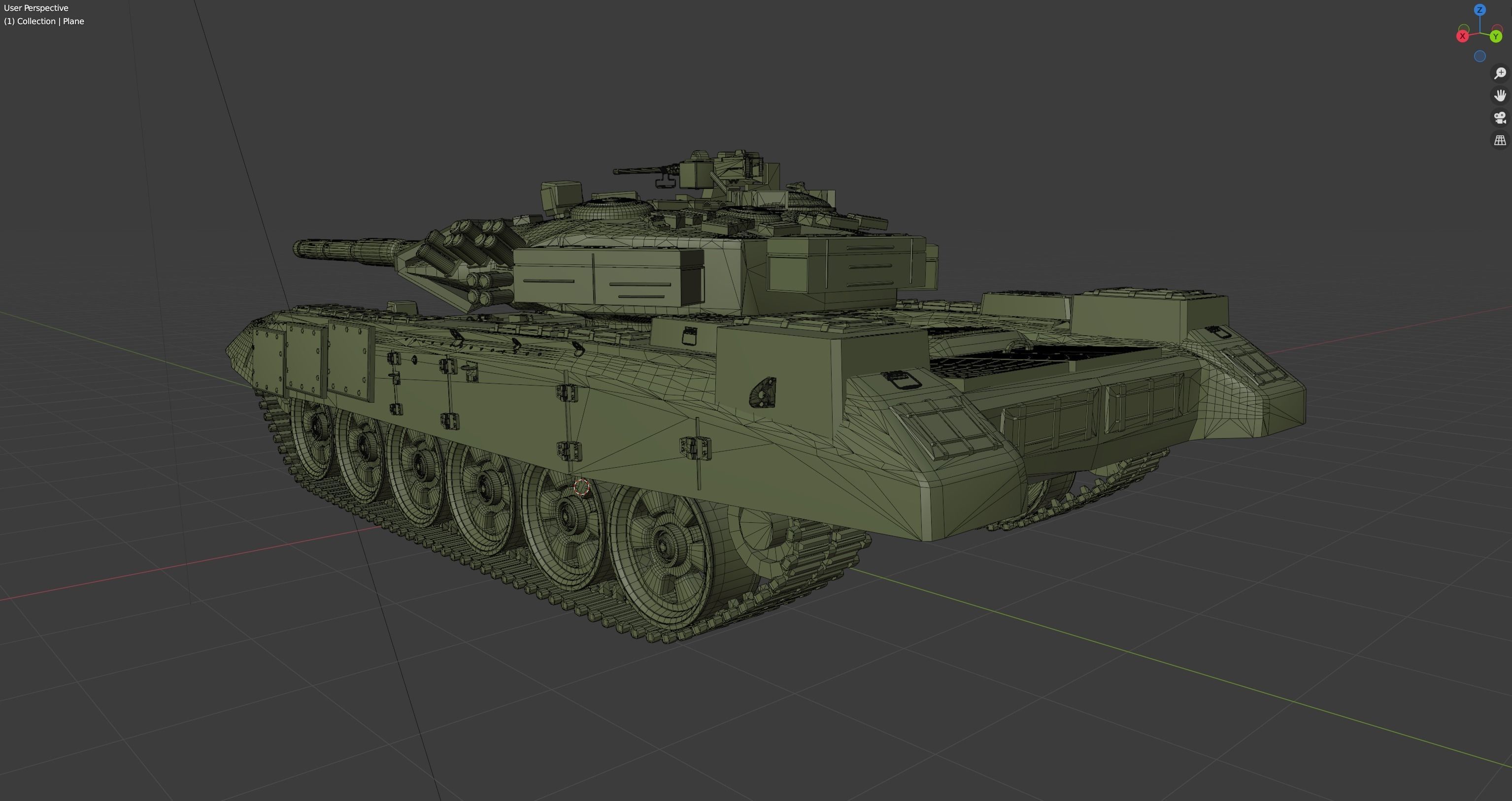 T-90 tank Low-poly 3D model_8