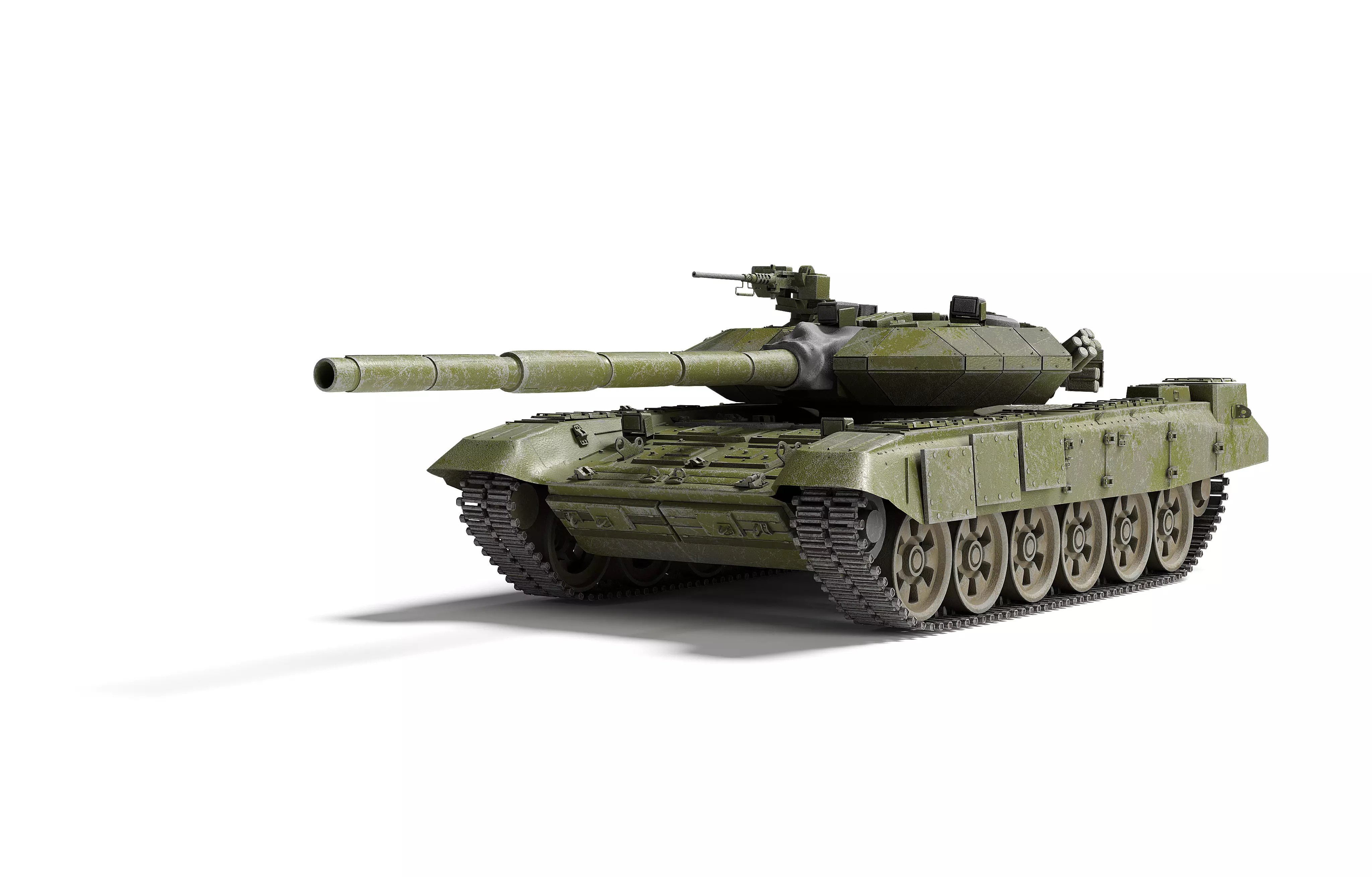 T-90 tank Low-poly 3D model_0