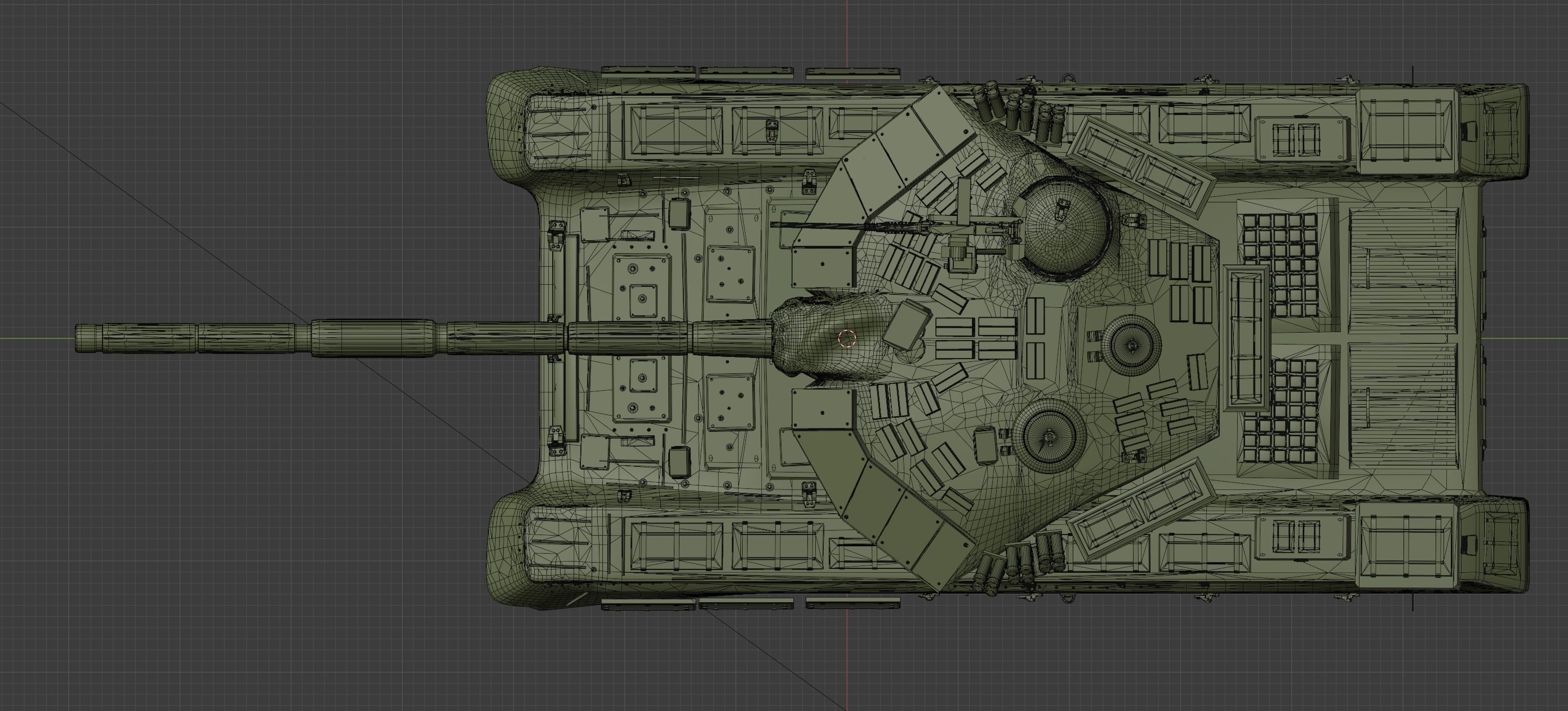 T-90 tank Low-poly 3D model_10