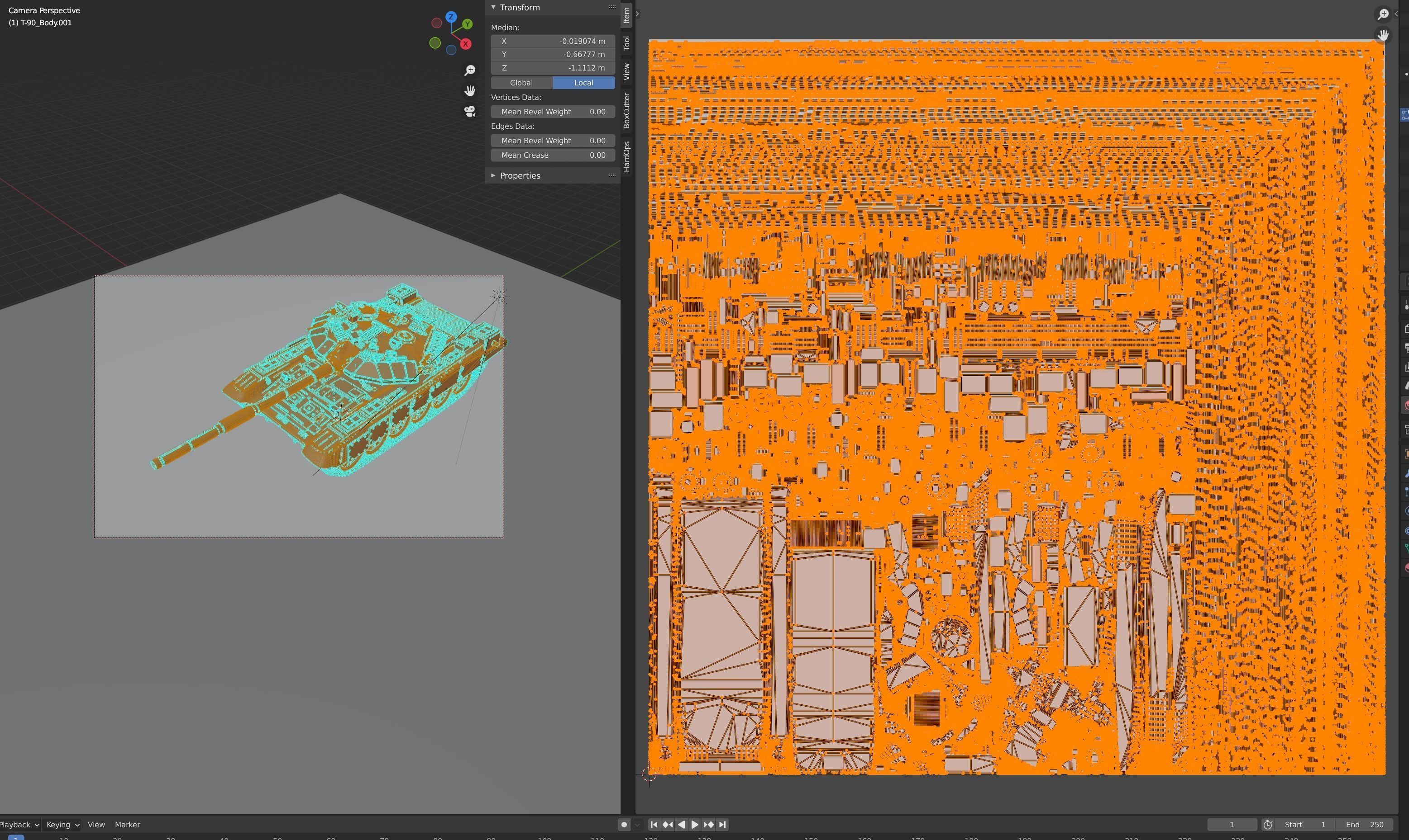 T-90 tank Low-poly 3D model_5