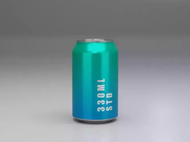 Aluminium Soda Beverage Can 330ml Standard 3D model