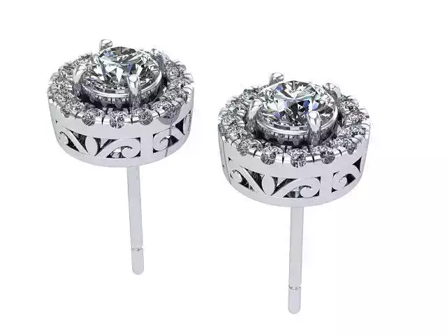 Round Diamond Earrings
