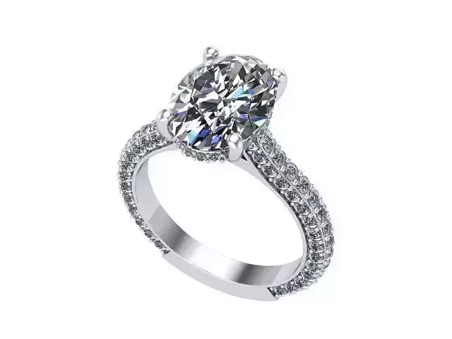 Oval Diamond Wedding Ring