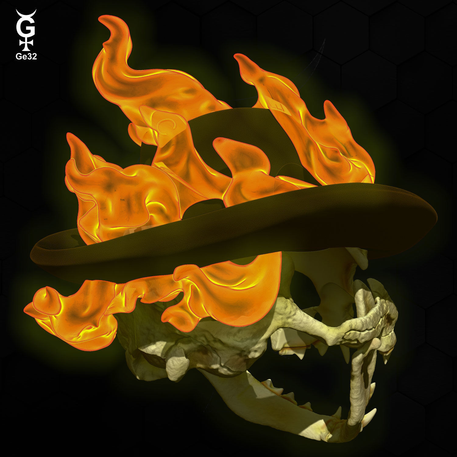 WESTERN GHOST RIDER CAT - HELMET 3D print model_1