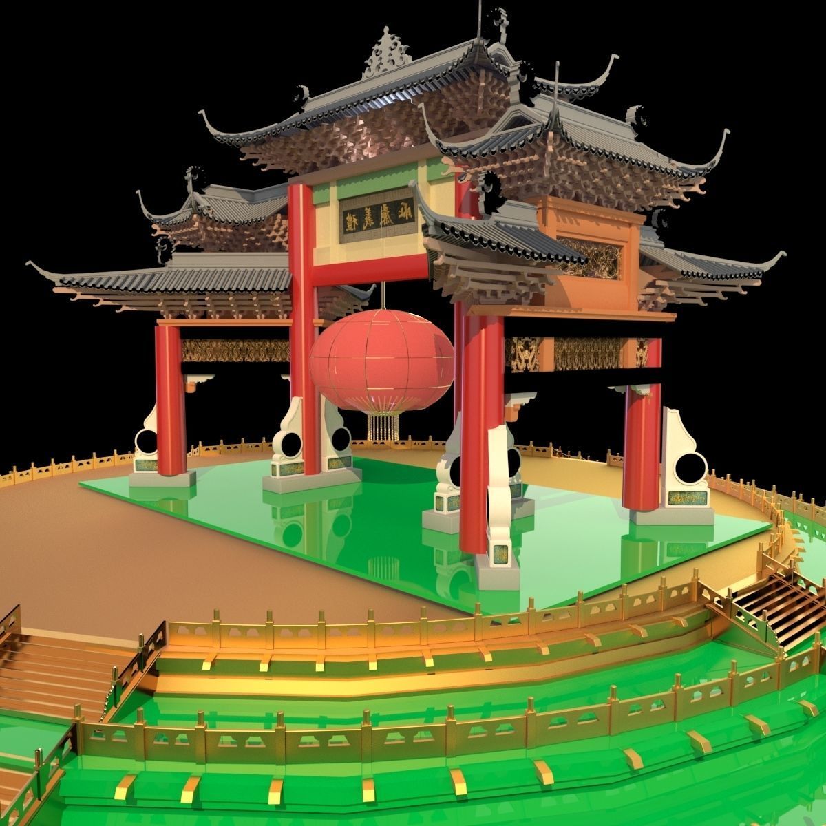 Chinese ancient  house   3D model_2