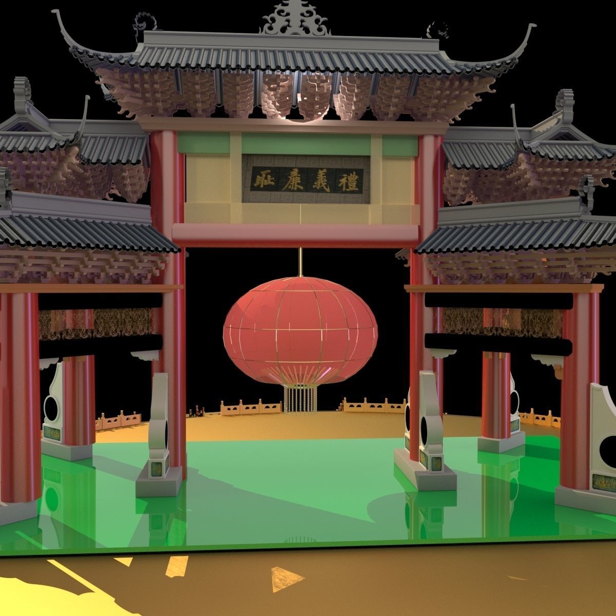 Chinese ancient  house   3D model_3