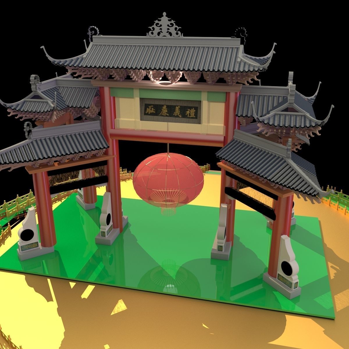Chinese ancient  house   3D model_4