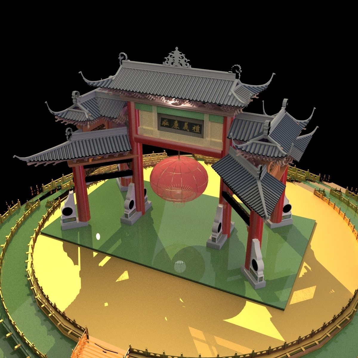 Chinese ancient  house   3D model_5