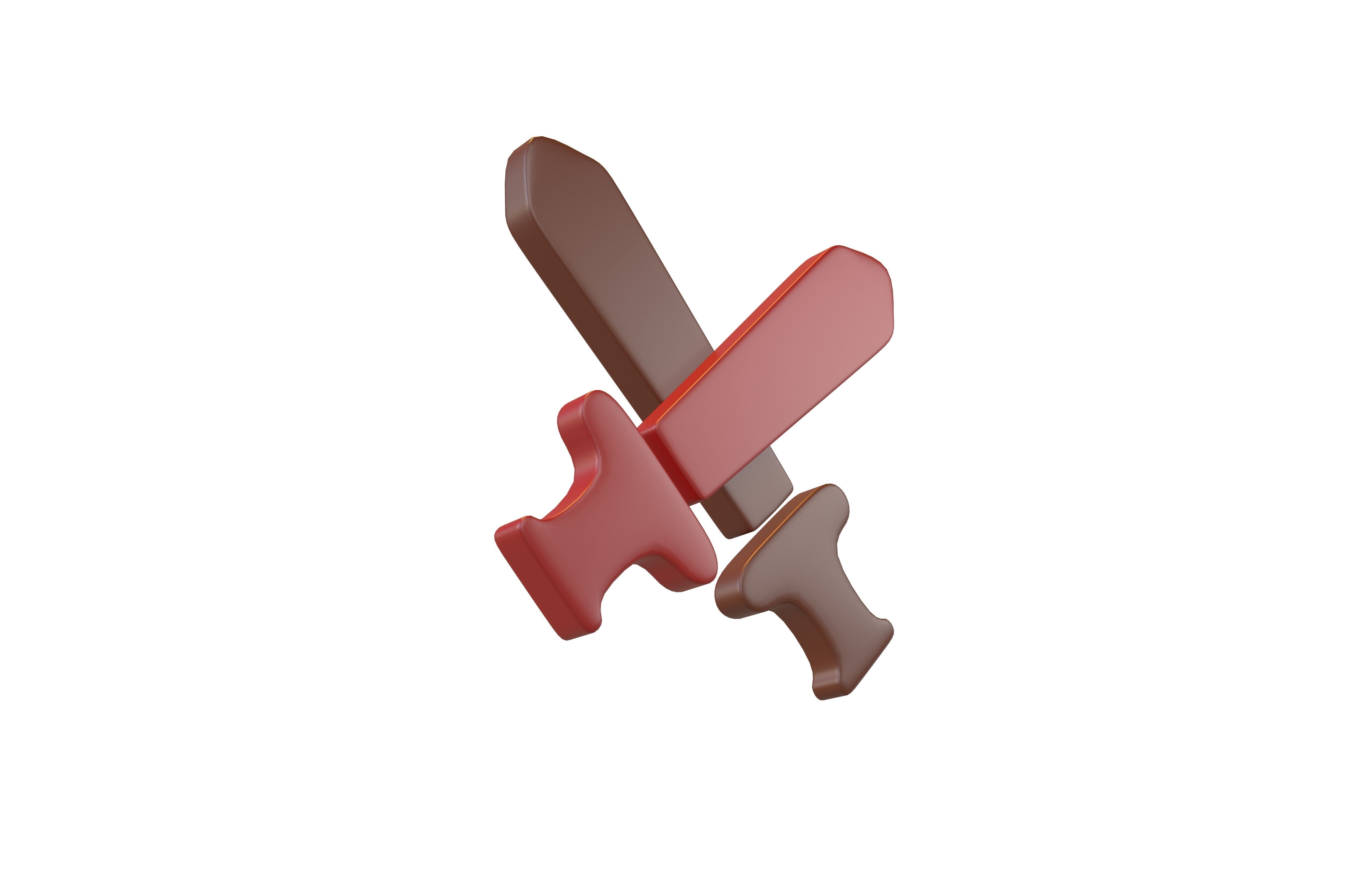 War Symbol v1 002 Low-poly 3D model_2