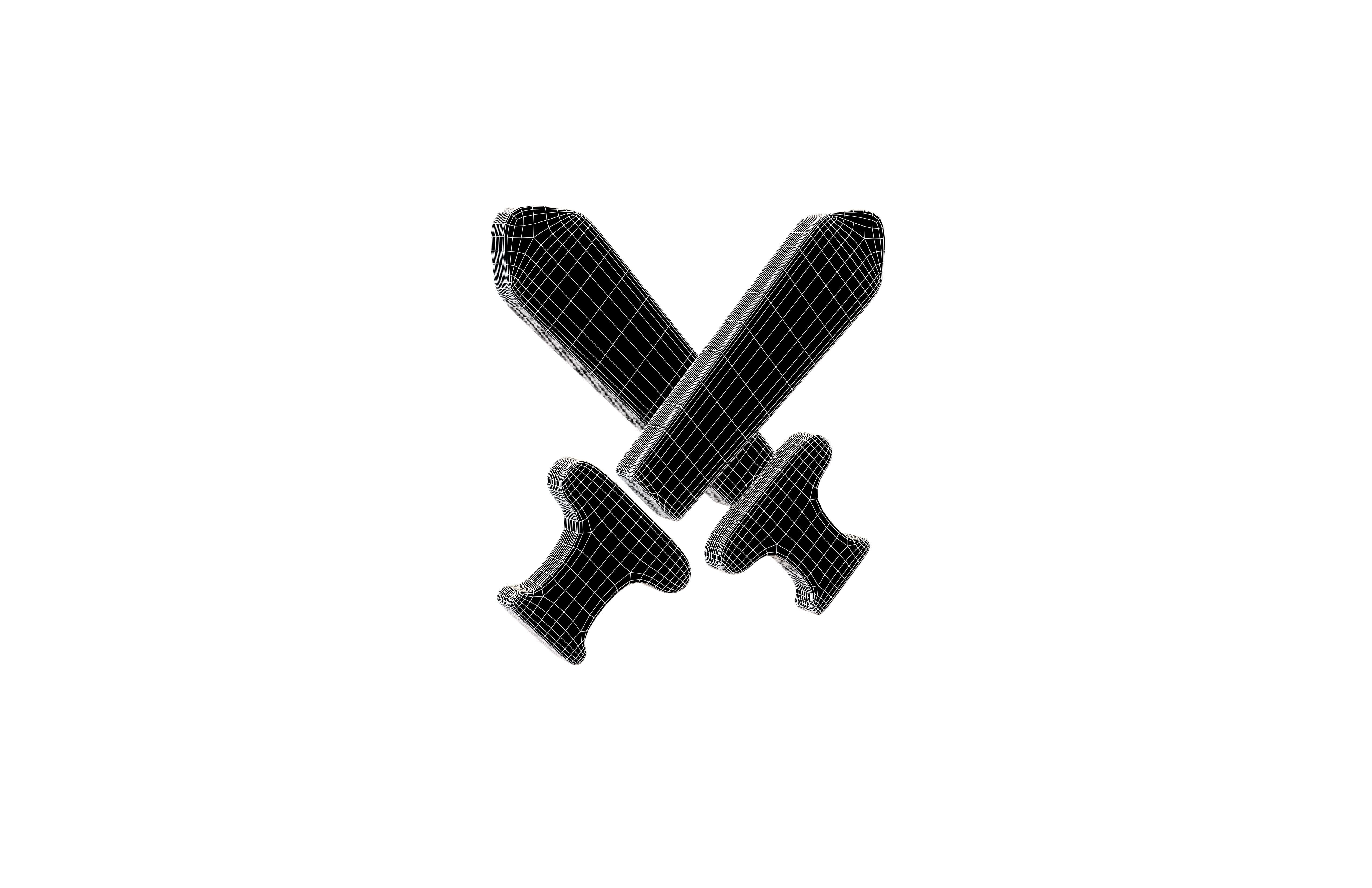 War Symbol v1 002 Low-poly 3D model_5