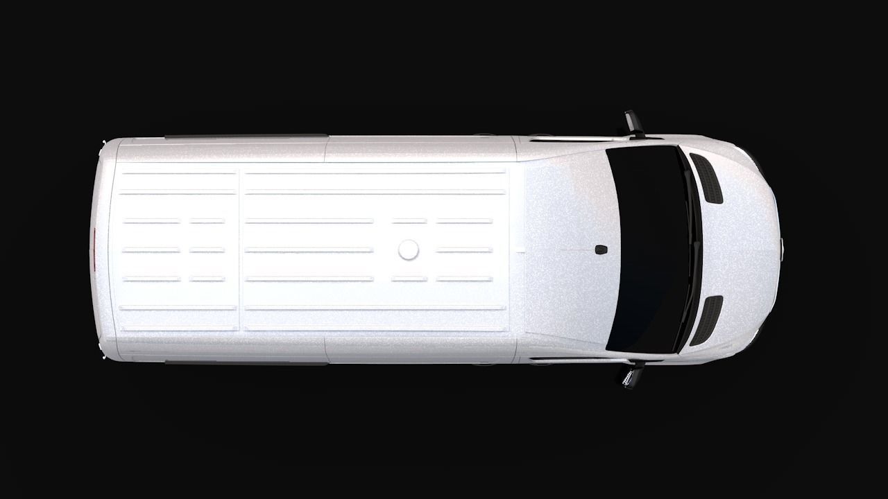 2019 Mercedes-Benz Sprinter Low-poly 3D model_8