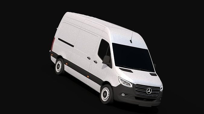 2019 Mercedes-Benz Sprinter Low-poly 3D model