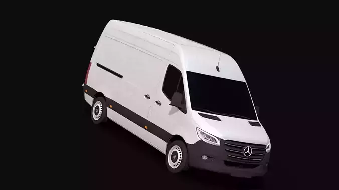 2019 Mercedes-Benz Sprinter Low-poly 3D model