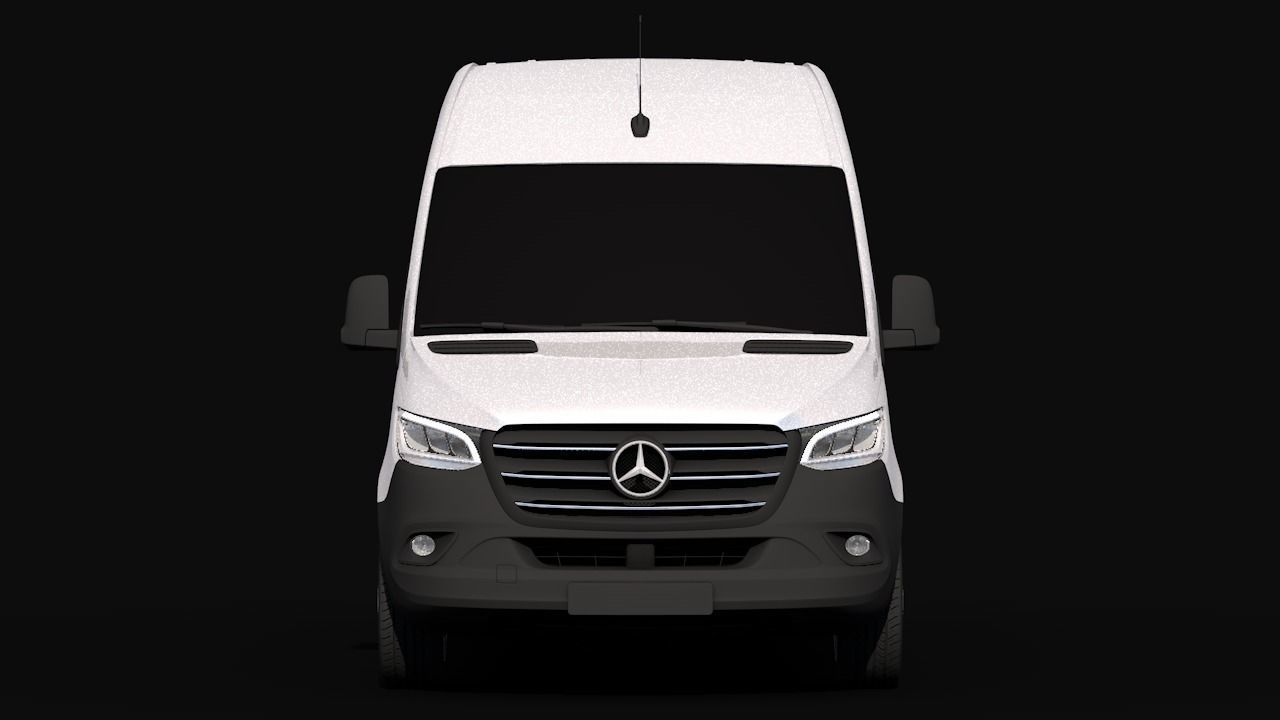 2019 Mercedes-Benz Sprinter Low-poly 3D model_1