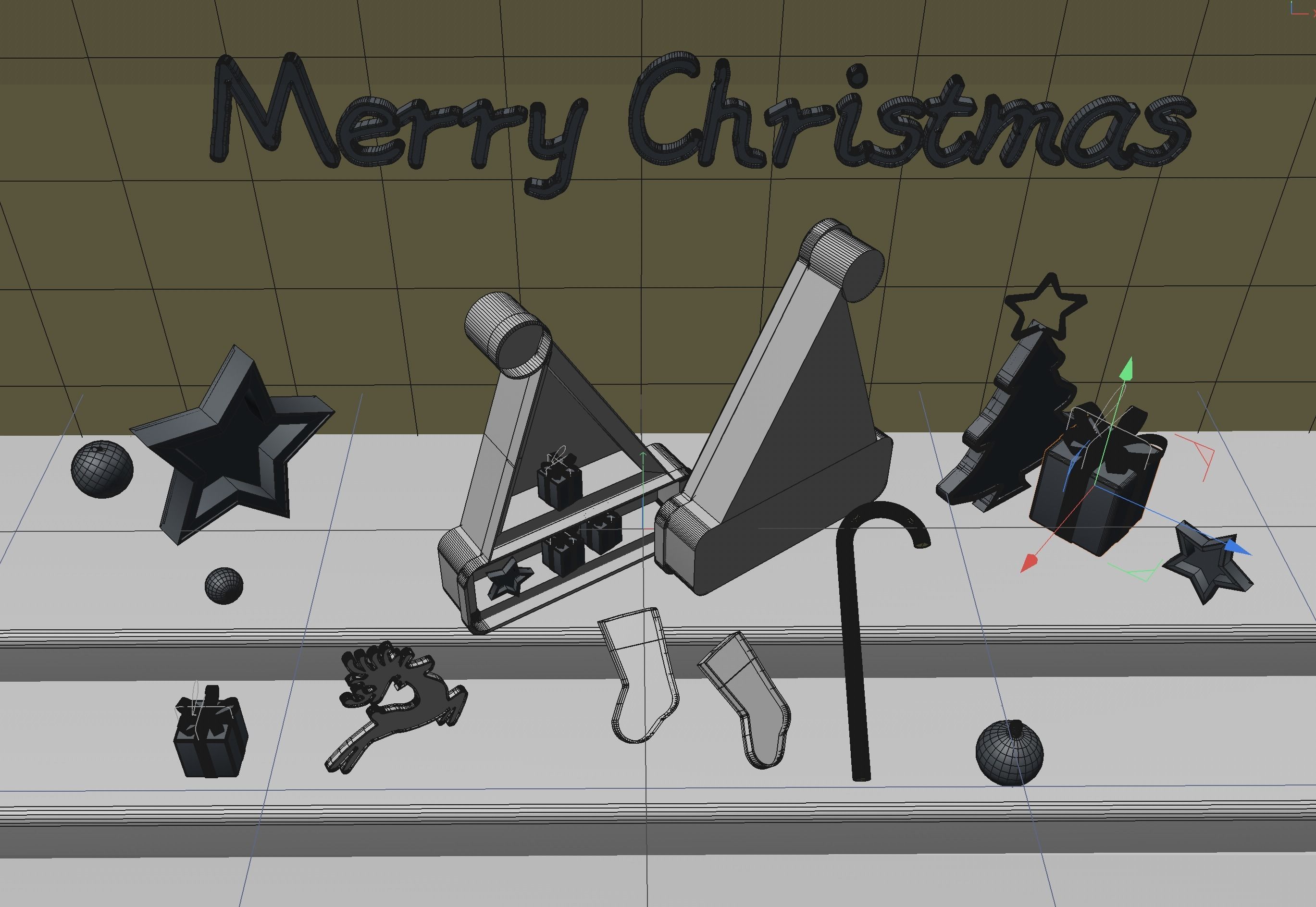 Christmas scene 3D model_3