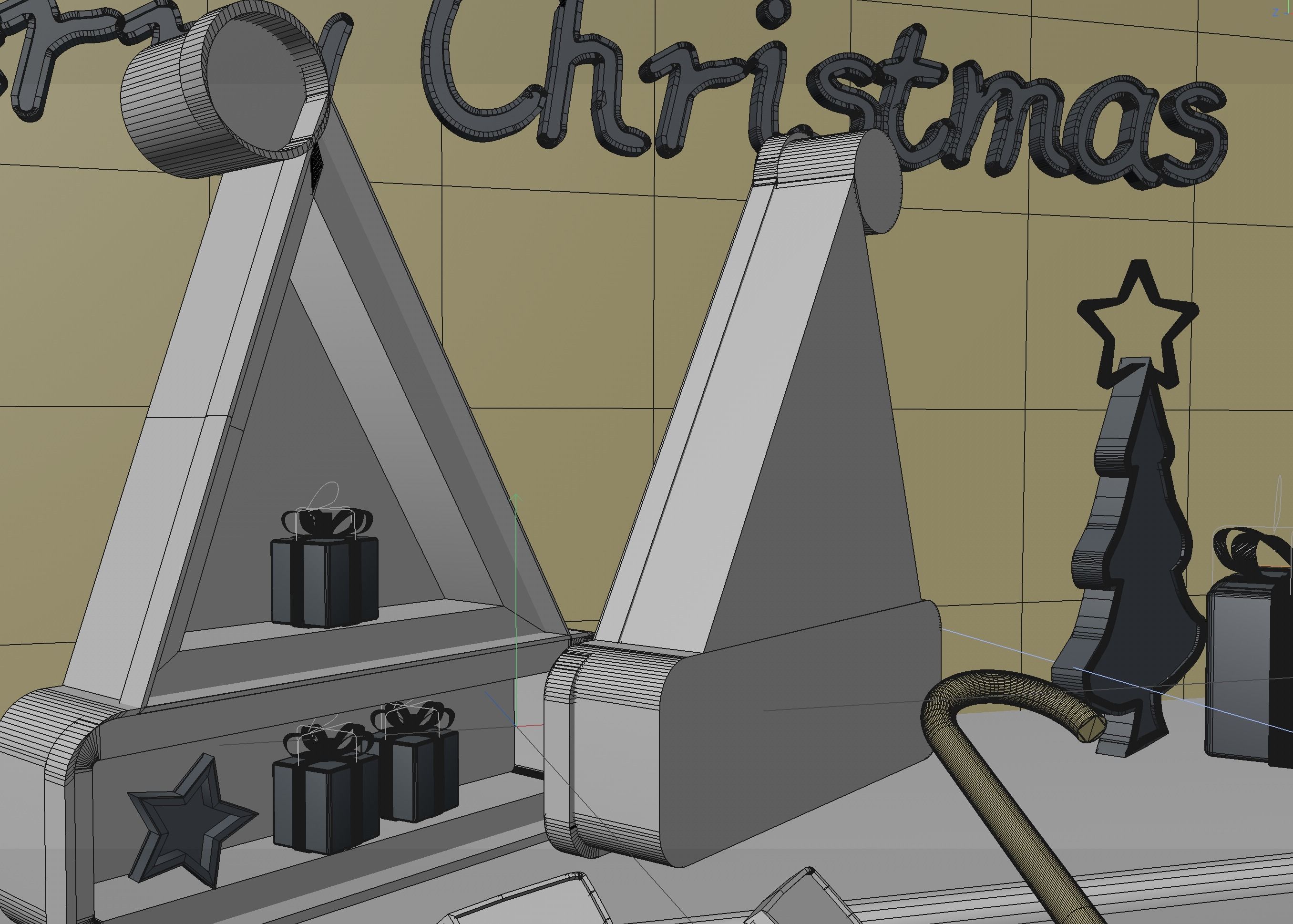 Christmas scene 3D model_4