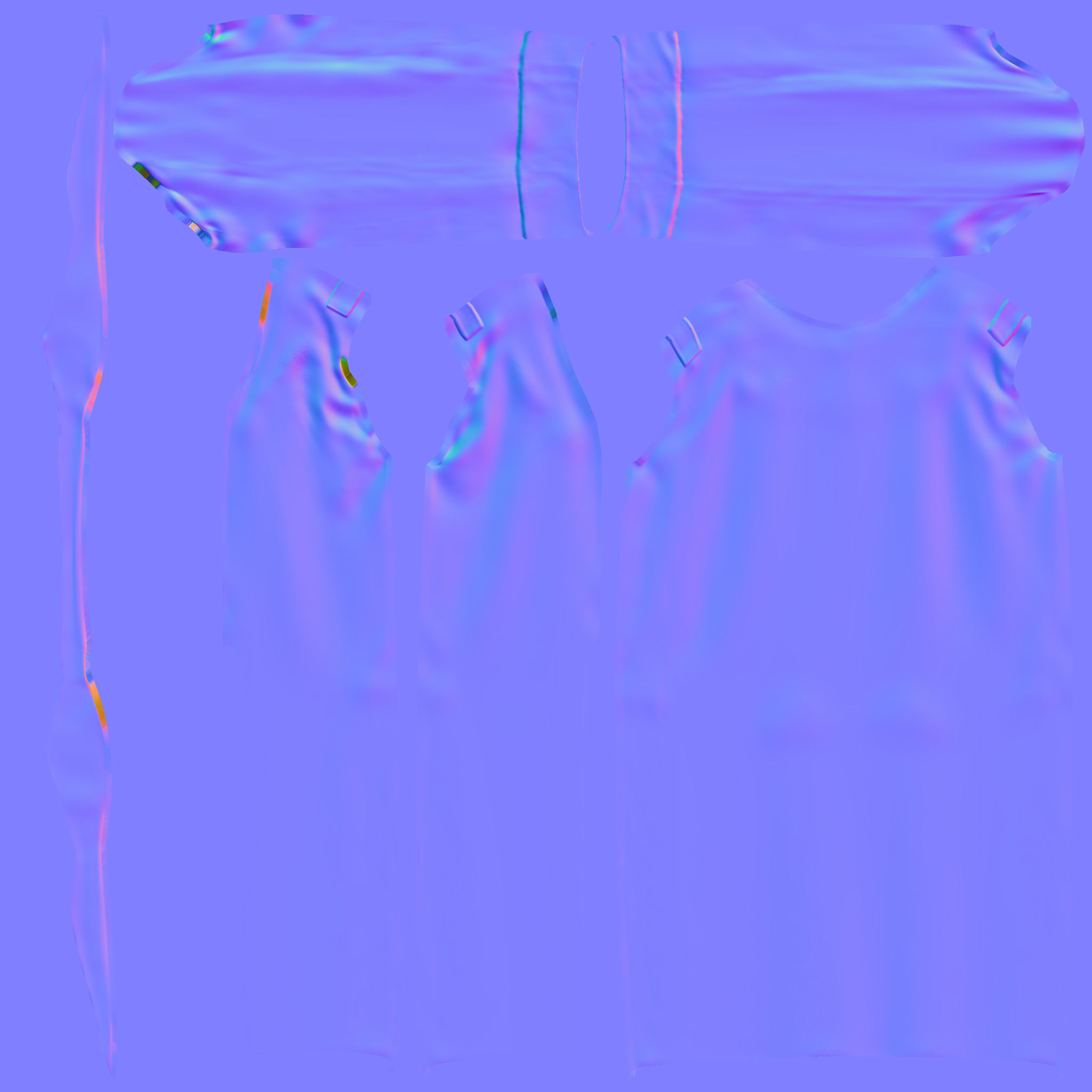 Womens Business Suit With Coat Over Low-poly 3D model_17